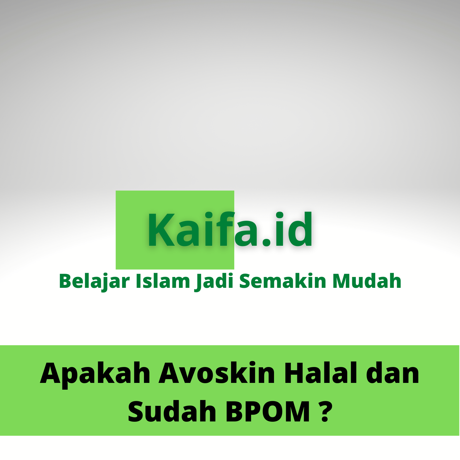 Apakah Avoskin Halal dan Sudah BPOM?