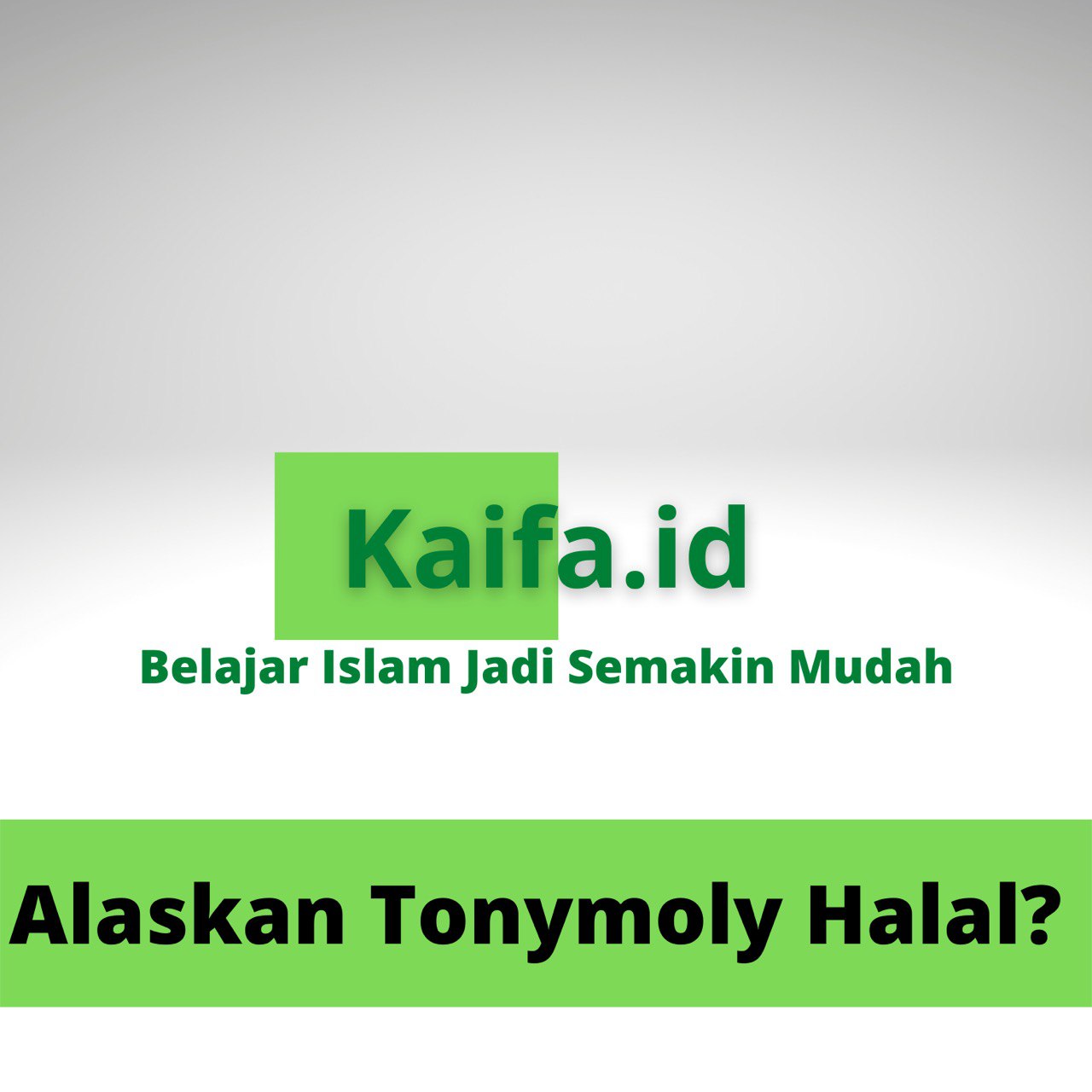 Apakah Tonymoly Halal