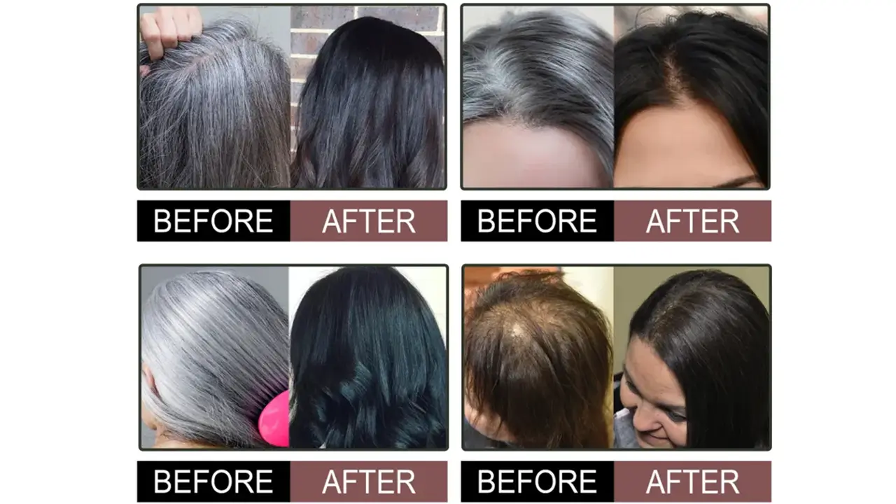 Shampo penghitam rambut halal sebelum setelah