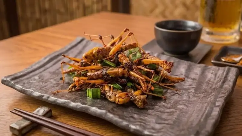 Belalang goreng khas Gunung Kidul yang halal dikonsumsi dalam Islam