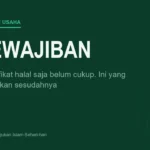 Kartu bertuliskan 7 kewajiban dengan keterangan bahwa punya sertifikat halal saja belum cukup bagi pelaku usaha