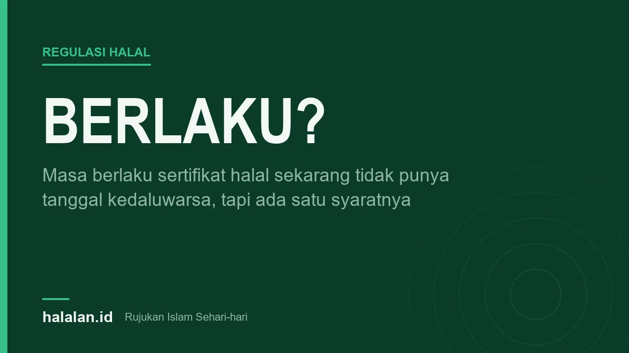 Ilustrasi masa berlaku sertifikat halal setelah aturan berubah
