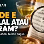 Kode E halal atau haram? Ilustrasi label komposisi makanan dan kode E471.
